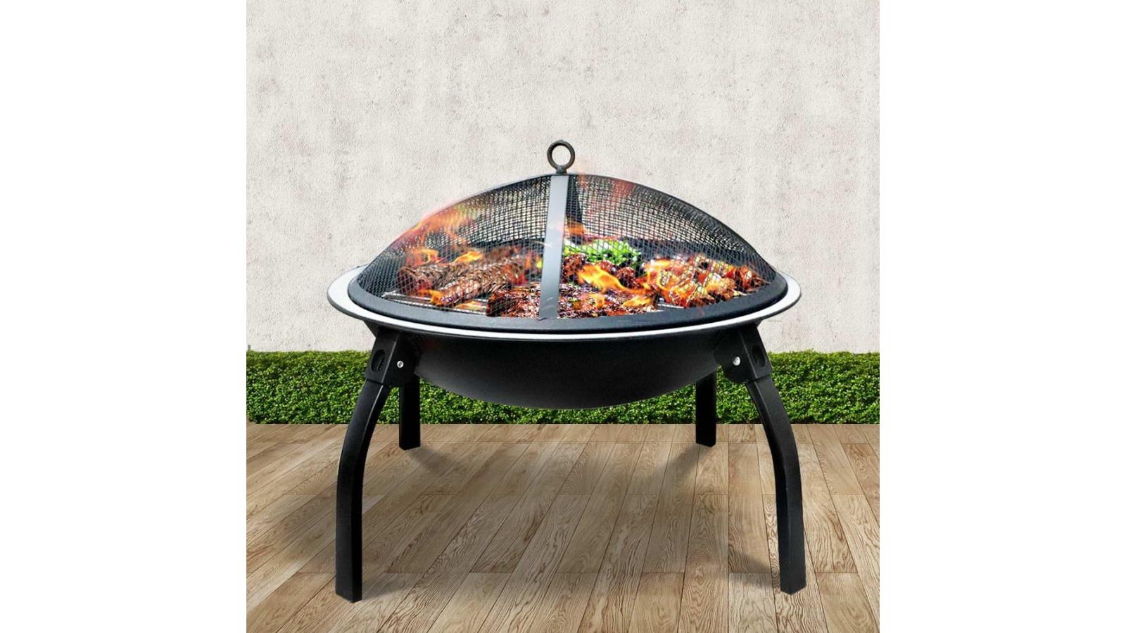 Fire Pit BBQ Charcoal Grill Smoker Portable Outdoor