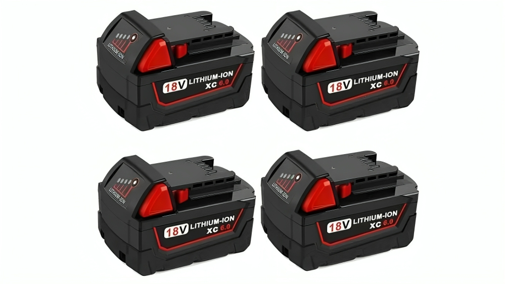 BatteryMate Generic Batteries For Milwaukee 18V 6.0Ah Battery Replacement | M18 Compatible Li-ion Battery | 4 Pack