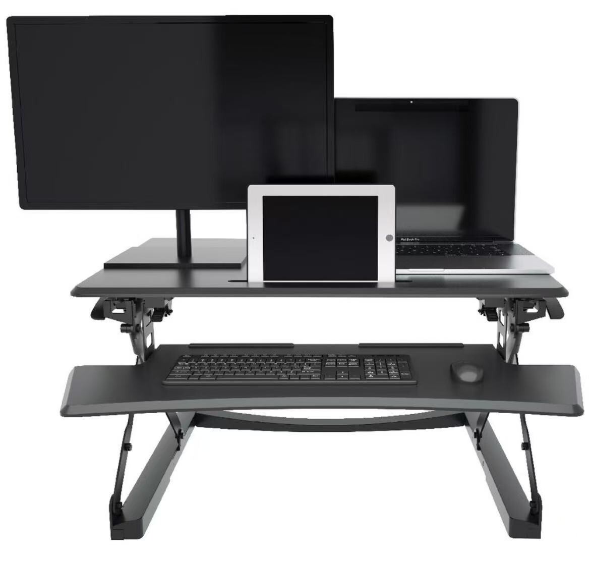 Stilford Professional Electronic 890mm Sit Stand Desk Black