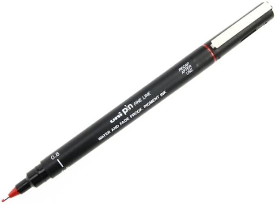 Uni Pin Fineliner Pen 0.8mm - Black