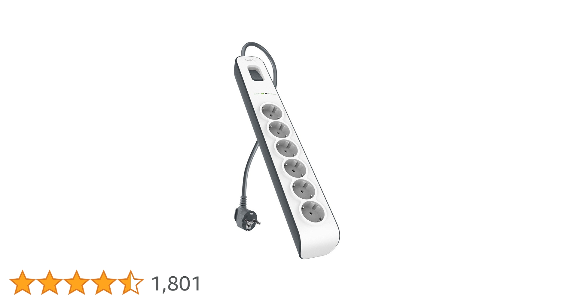 Belkin BSV603AU2M 6 Outlet Surge Protector with 2m Cord