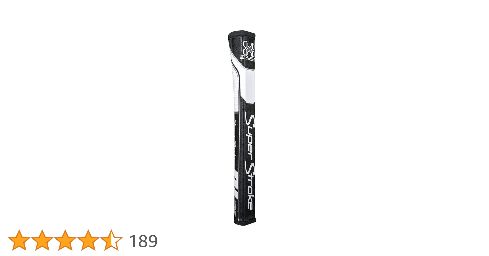 SuperStroke Traxion Pistol GT 2.0 - Putter Grip, Black/White