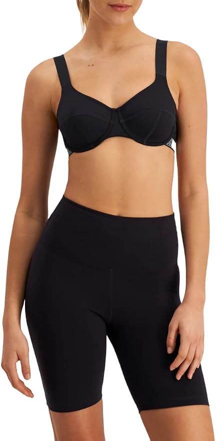 Bonds Womens X-Temp Non-Contour Underwire Black High Impact Bra