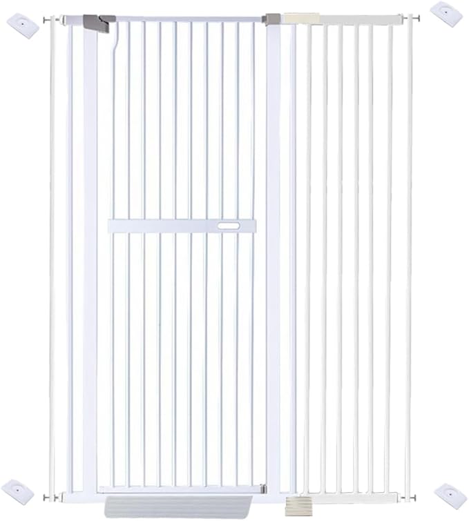 riin Extra Tall 150cm Baby Pet Security Gate Metal Safety Guard Tension Pressure Mounted for Children Dog Kitten Adjustable Width Range 105-115cm