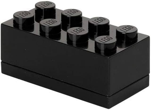 LEGO Mini Box with 8 Knobs, in Black