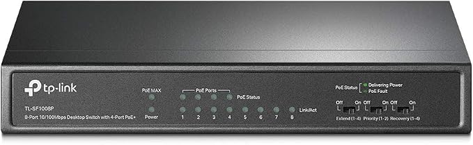 TP Link TL SF1008P 8 Port 4 PoE Switch
