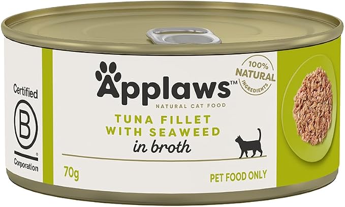 Applaws Tuna Fillet With Seaweed Adult Wet Cat Food 24 x 70g