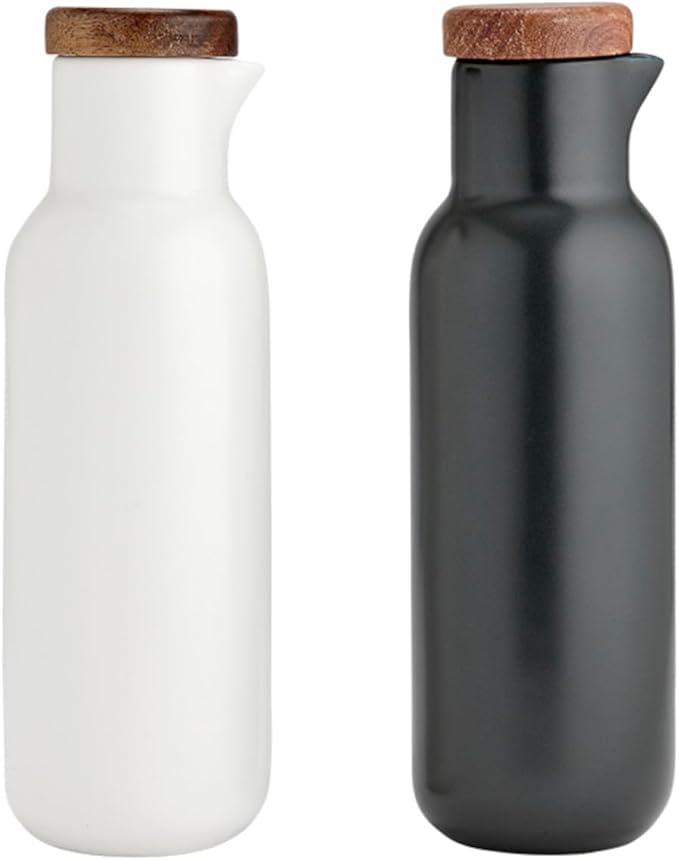 Ladelle - Essentials Oil & Vinegar Set White/Charcoal