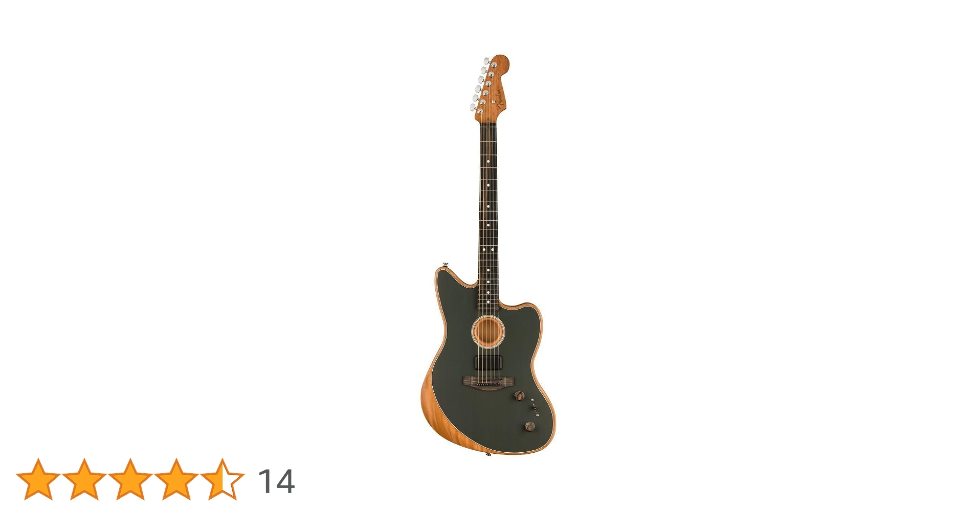 Fender American Acoustasonic Jazzmaster, Tungsten, Ebony