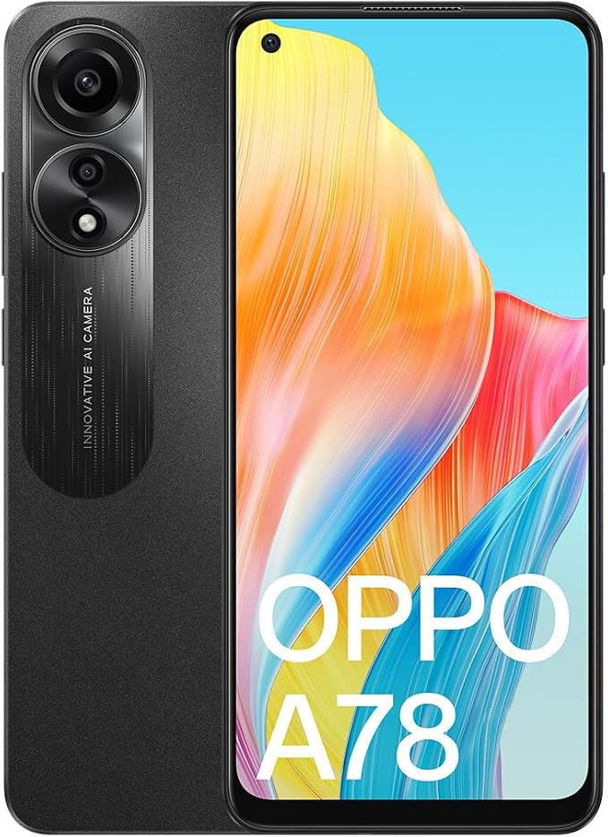 Oppo A78 4G (8GB, 128GB, Mist Black)
