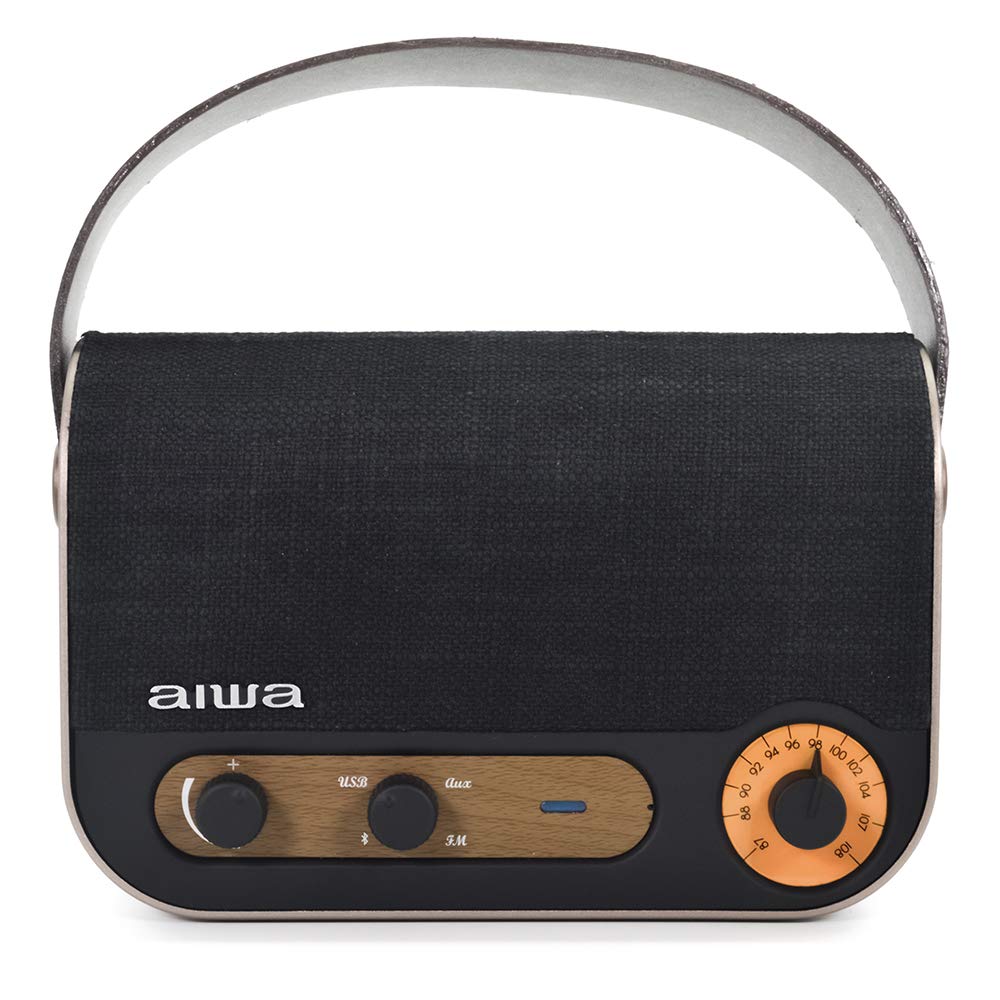Aiwa Vintage Style Portable Radio & Speaker (FM/USB/AUX/BT)