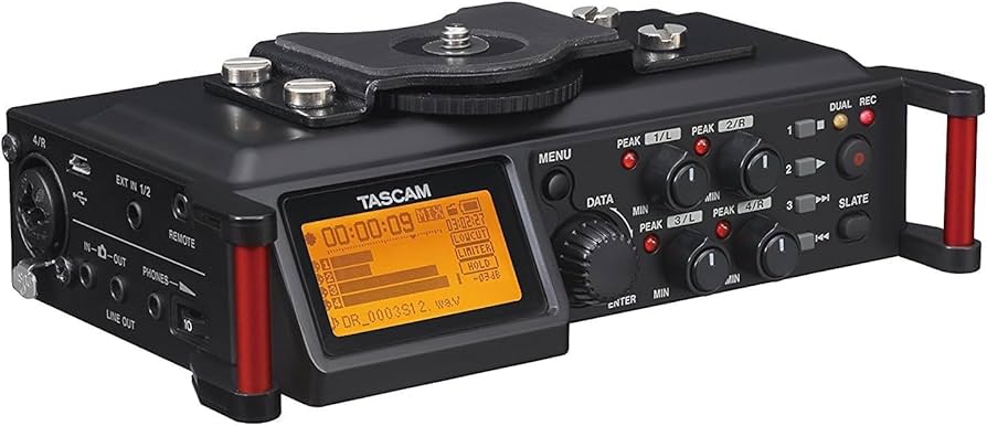 Tascam DR-70D 4-Channel Audio Recorder for DSLR Cameras