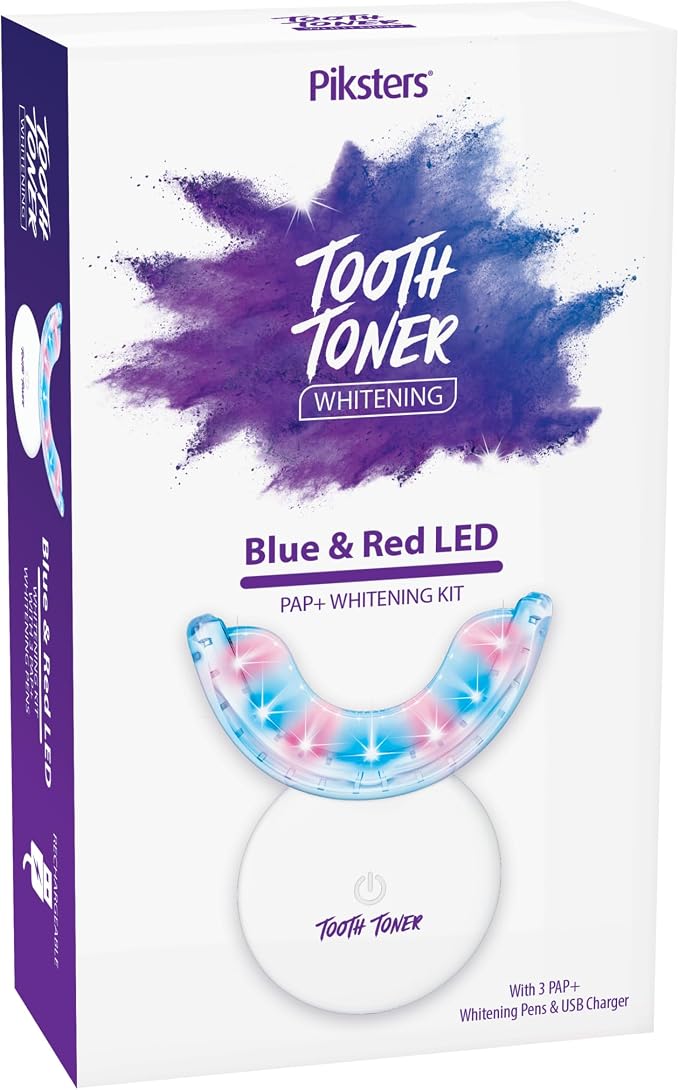 Piksters Tooth Toner Whitening Blue and Red Led Whitening Kit 1 Kit