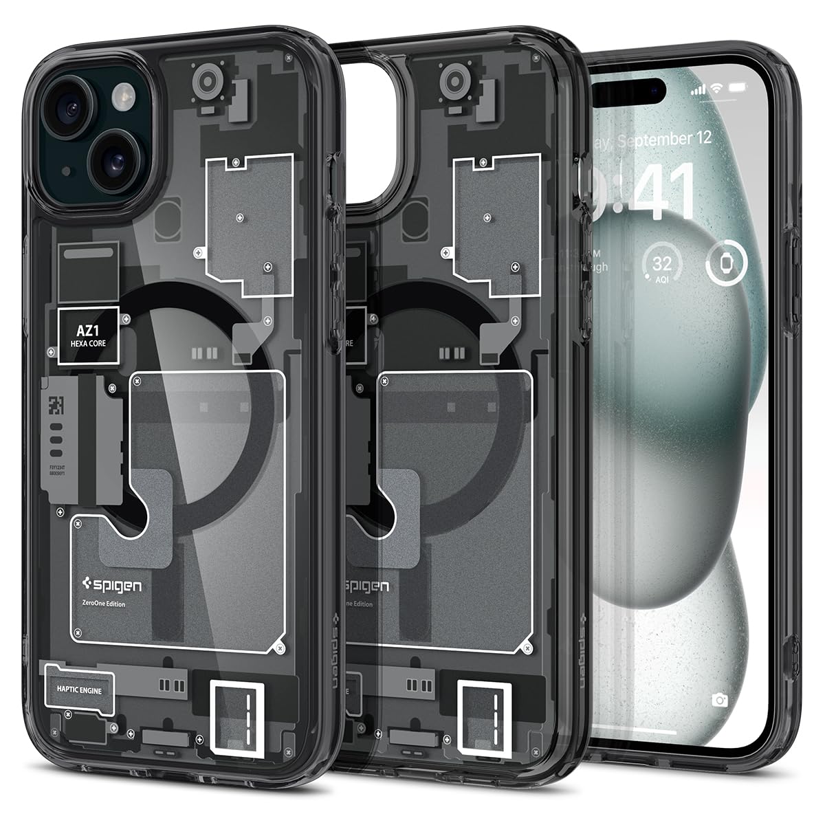 SPIGEN Ultra Hybrid Zero One Black MagSafe Case - for iPhone 15