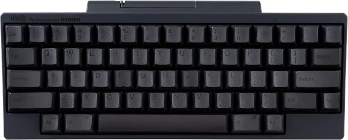 HHKB - Happy Hacking Keyboard Professional Hybrid (Wireless, Bluetooth, Wired, USB, Mac, Windows, Charcoal, Printed) With 2 Year Advance Exchange