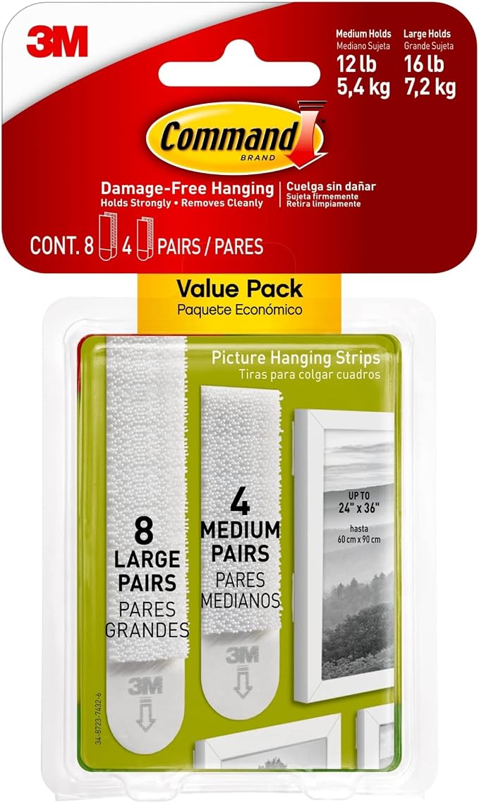 Command Picture Hanging Strips Medium & Large