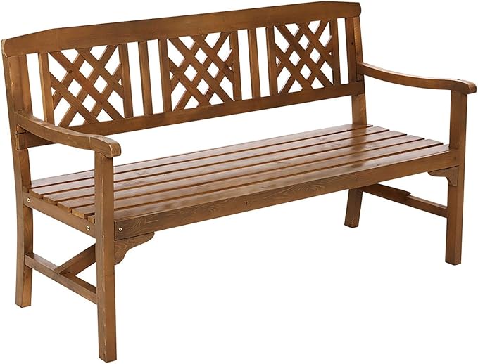 Gardeon Wooden Garden Bench 3 Seat Outdoor Chair Lounge Patio Furniture Timber