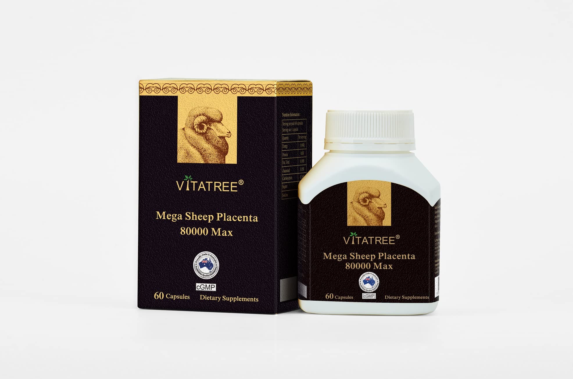 Vitatree Mega Sheep Placenta 80000 Max / 60 Capsules