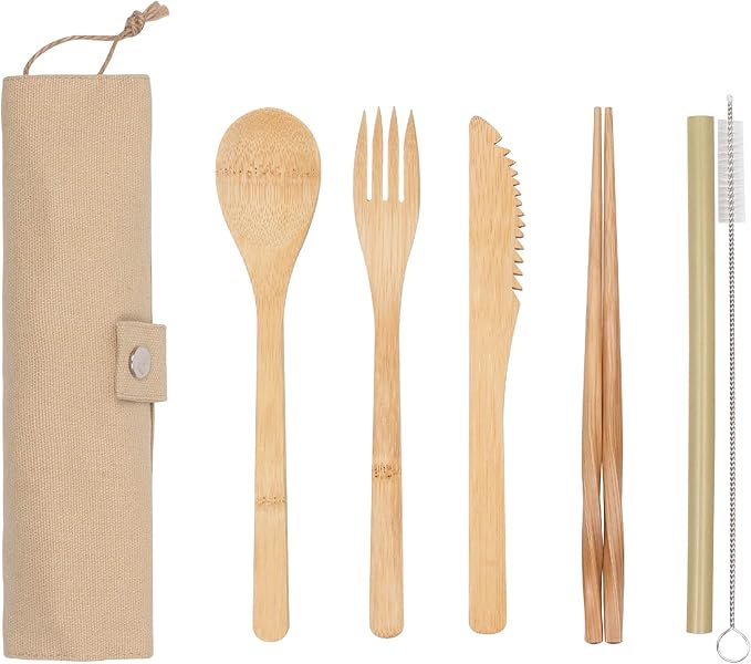 White Magic - Eco Basics Reusable Bamboo Cutlery Set