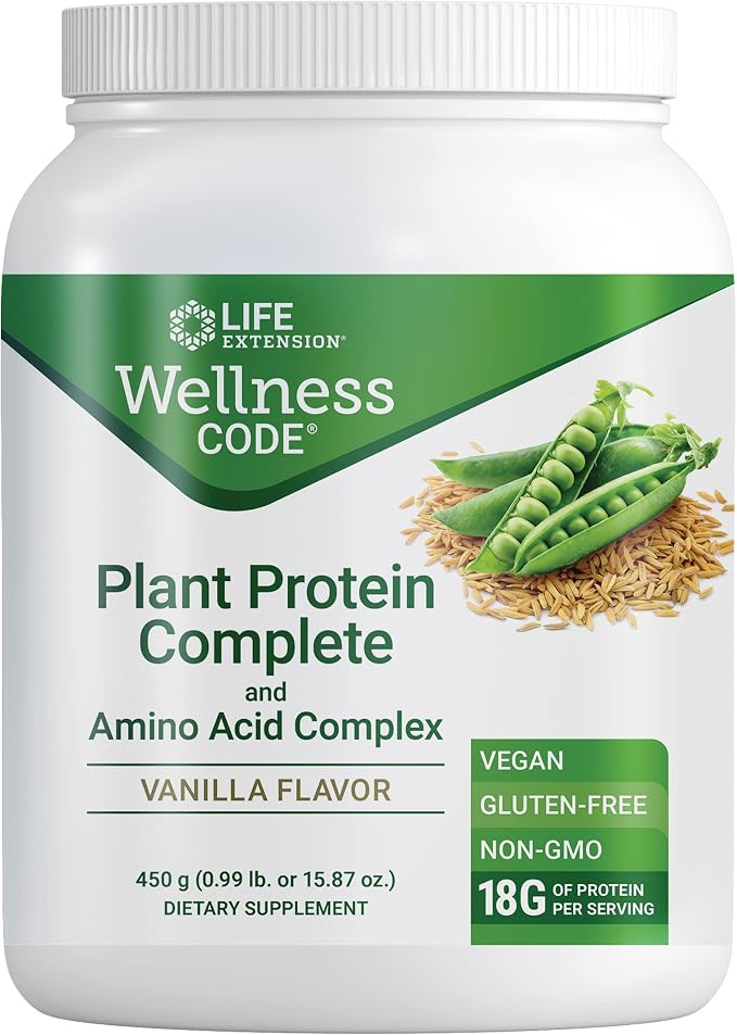 Life Extension Plant Protein Complete and Amino Acid Complex, Vanilla