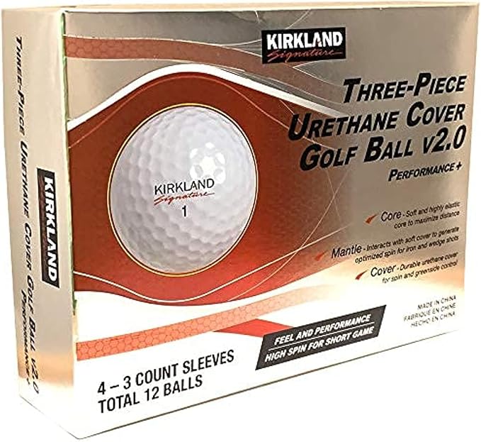 Kirkland Signature 3-Piece Urethane Cover Golf Ball, 2-Dozen