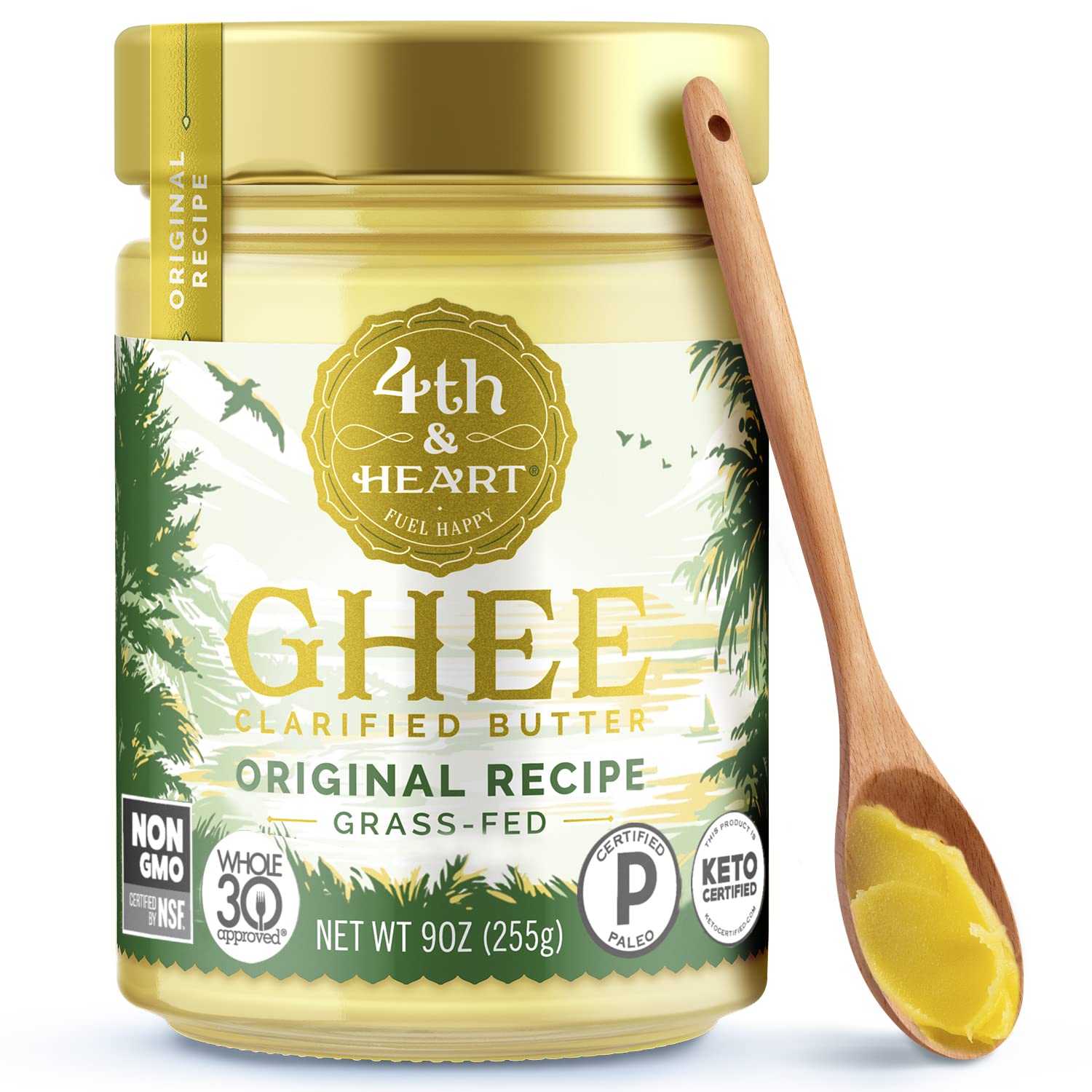 4Th & Heart Ghee, Clarified Butter, Original Recipe - 9 oz