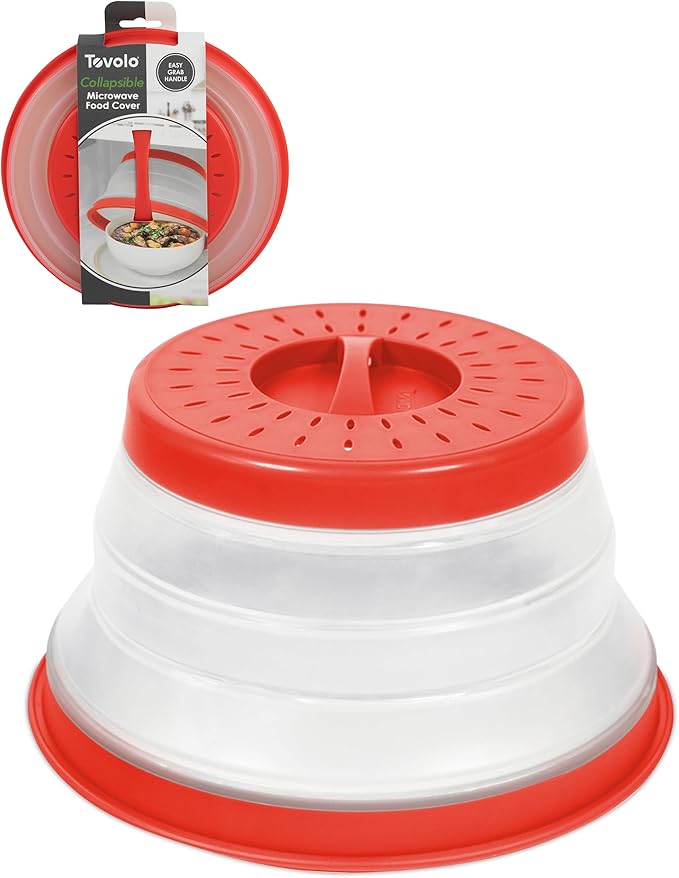 Tovolo Microwave Collapsible Food Cover - Red