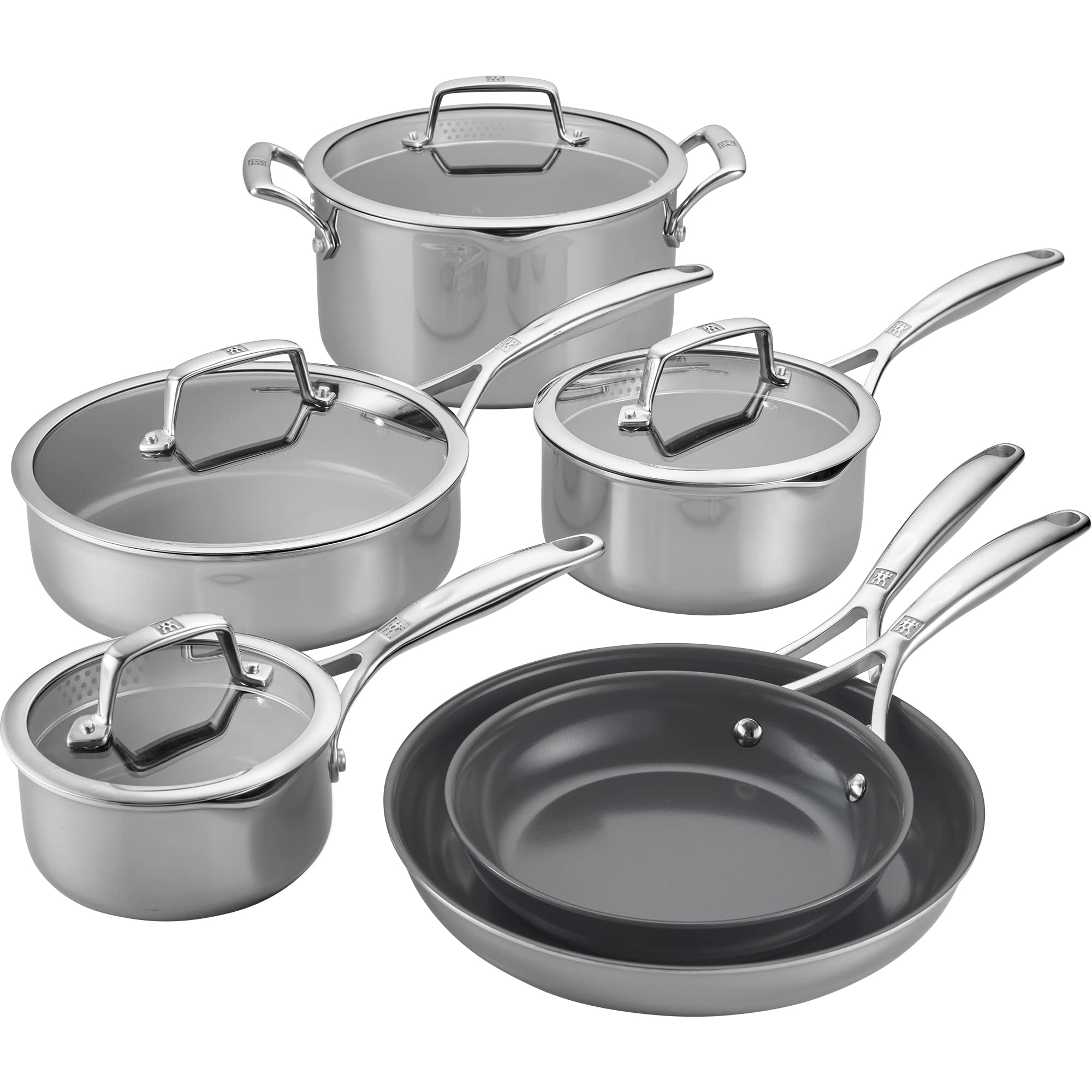 Zwilling Spirit Energy + 10-Pc Stainless Steel Ceramic Nonstick Cookware Set