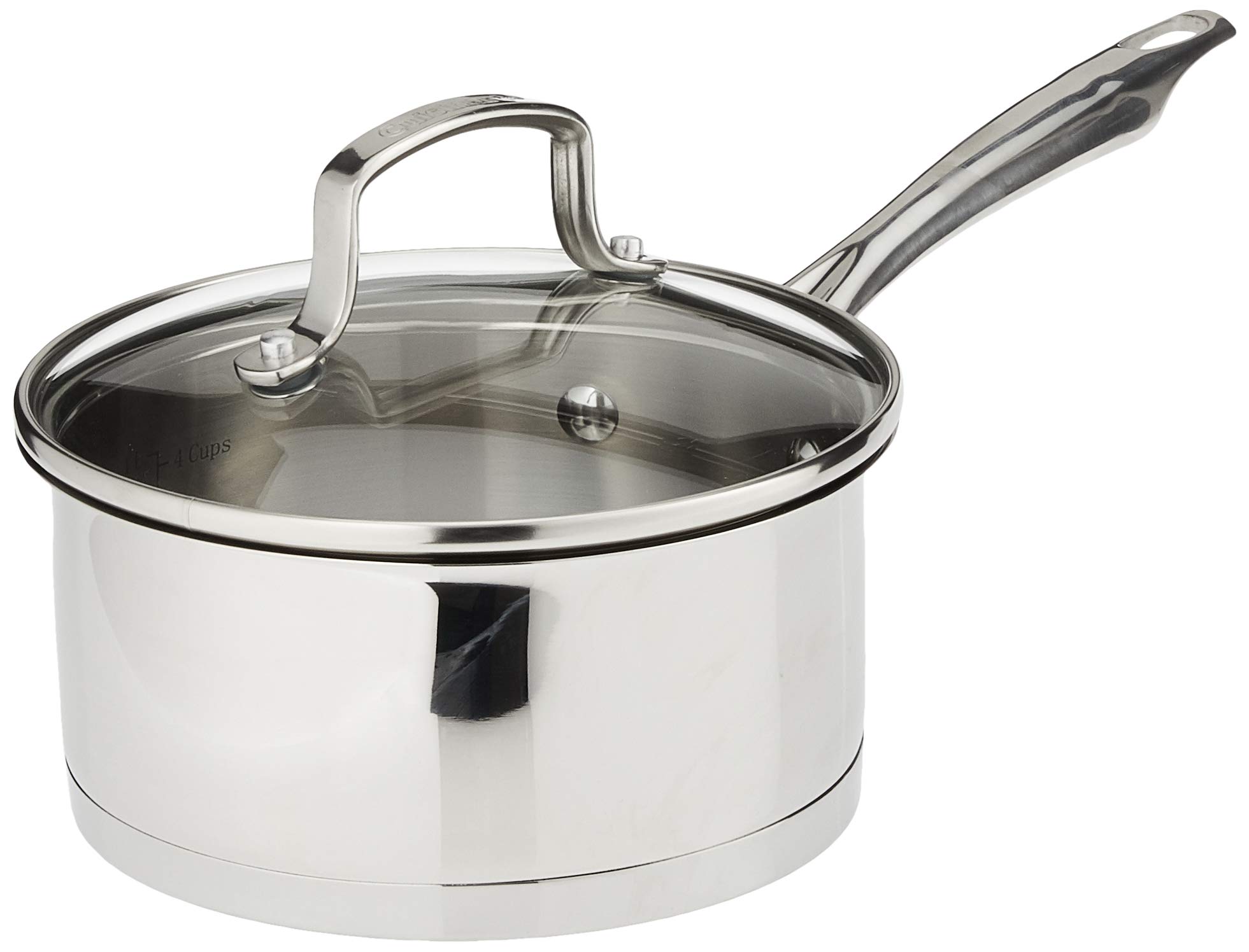 Cuisinart Professional Stainless Saucepan with Cover, 1.5-Quart, Stain