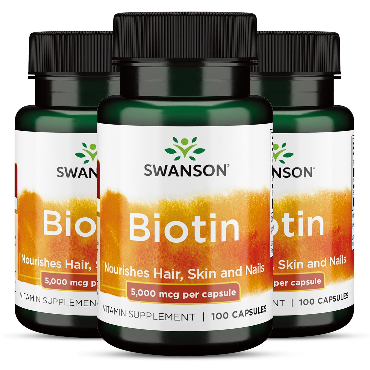 Swanson Biotin 5000 mcg 100 Capsules