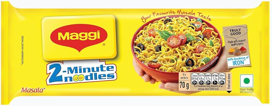 Nestle Maggi 2-Minute Noodles Masala - 70g (Pack of 12)