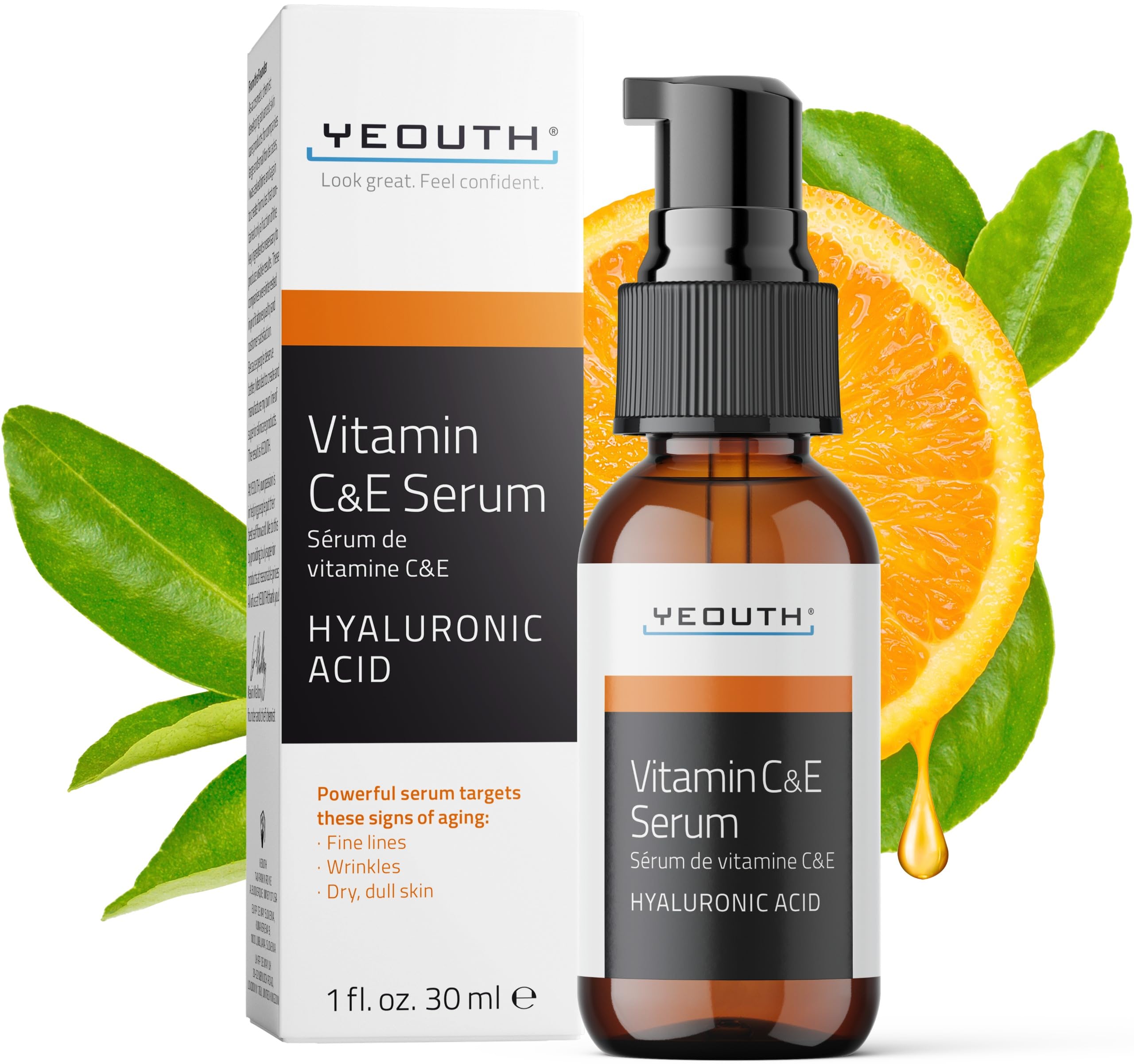Yeouth - Vitamin C & E Serum With Hyaluronic Acid - 2 fl. oz (60 ml)