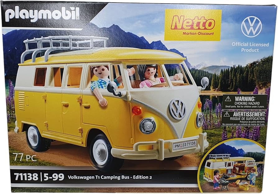 Playmobil Volkswagen 71138 T1 Camping Bus Net Edition 2, for Children from 5 Years