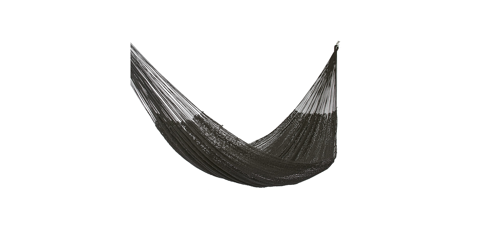 Mayan Legacy King Size Outdoor Cotton Mexican Hammock in Black Colour