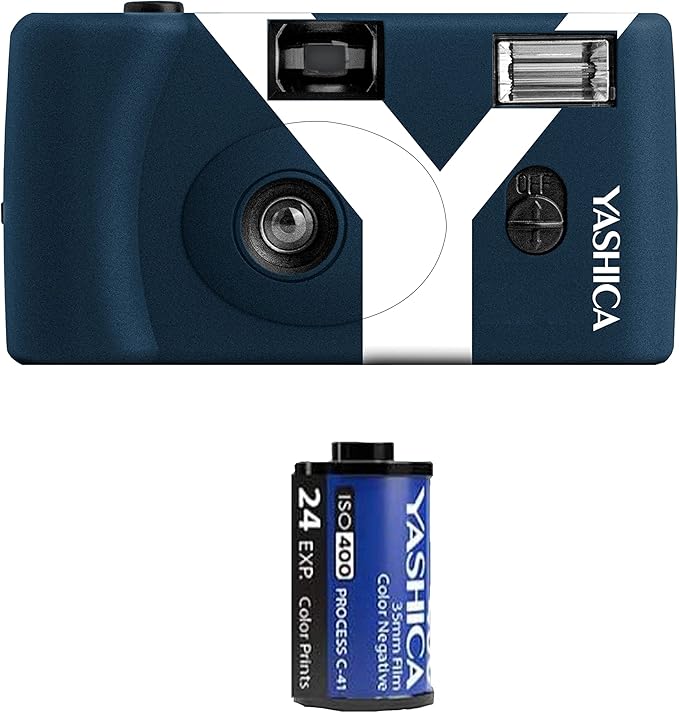 Yashica MF-1 Snapshot Art 35mm Film Camera Set (Yellow)