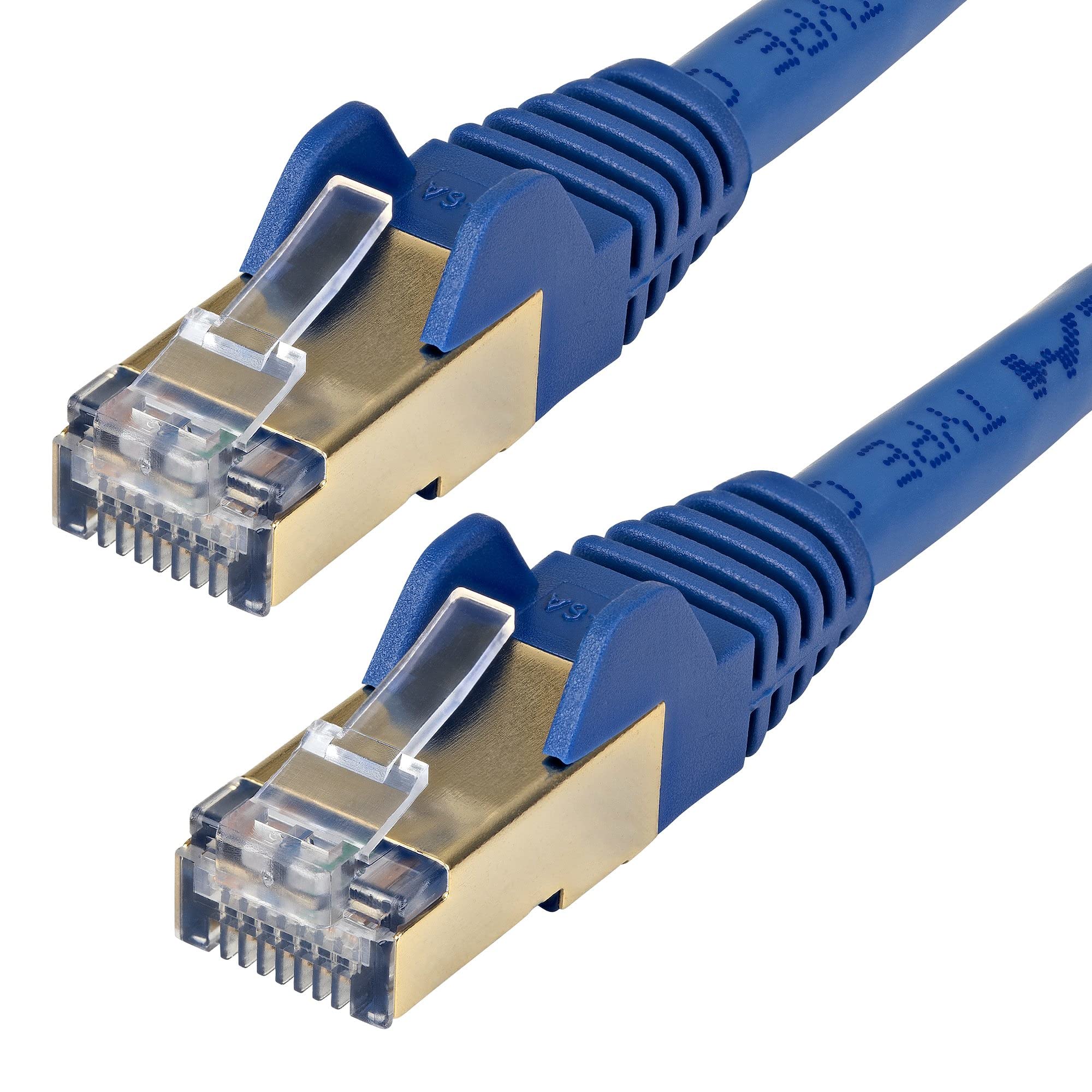 StarTech Cat6a 5m Blue Shielded Snagless RJ45 Ethernet Cable 100W PoE