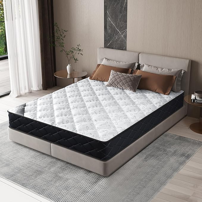 Starry Eucalypt Mattress Bonnell Spring Queen Size Tight Top Foam 16cm Mylah