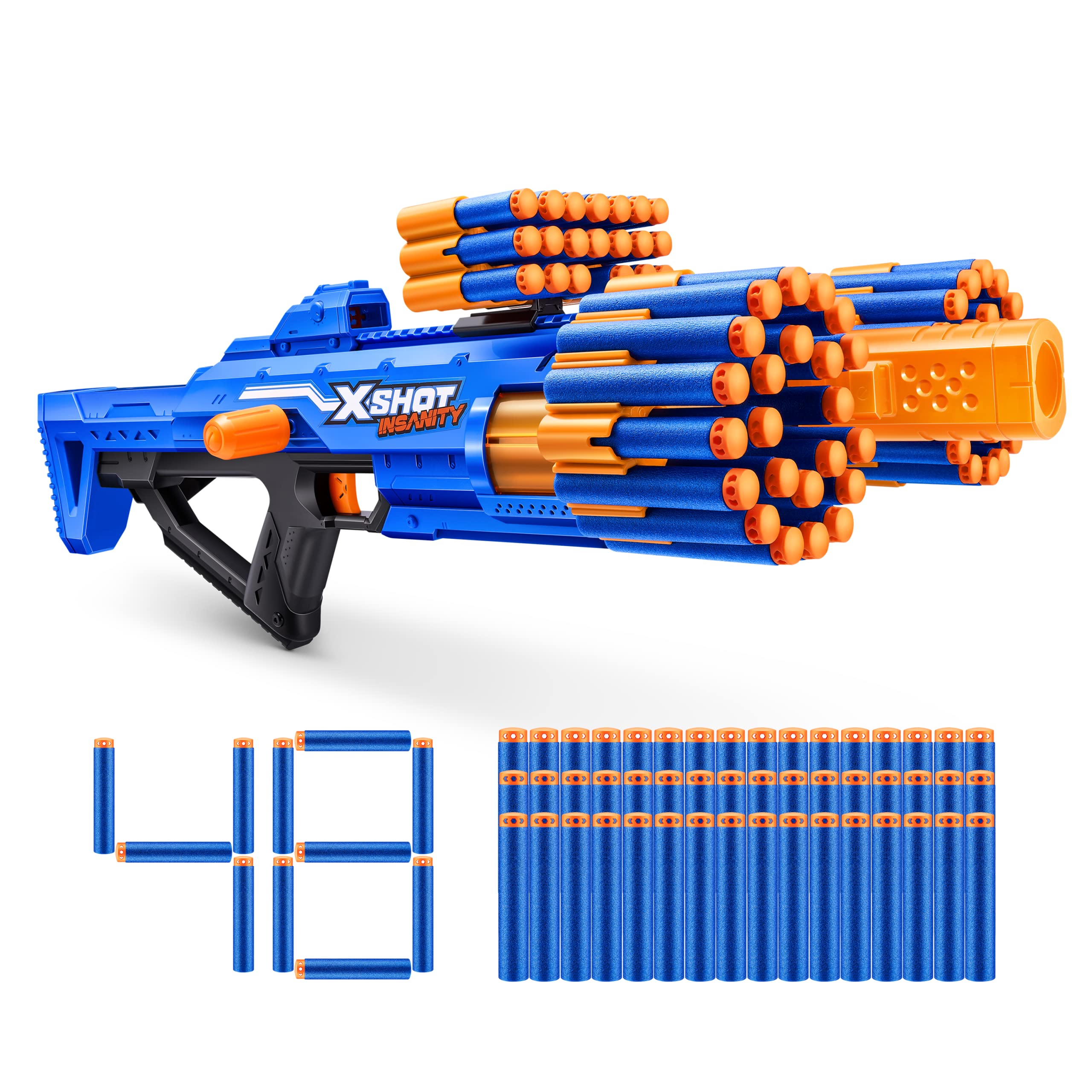 X-Shot Insanity Berzerko by Zuru with 48 Darts, Air Pocket Technology Darts and Dart Storage, Outdoor Toy for Boys and Girls, Teens and Adults