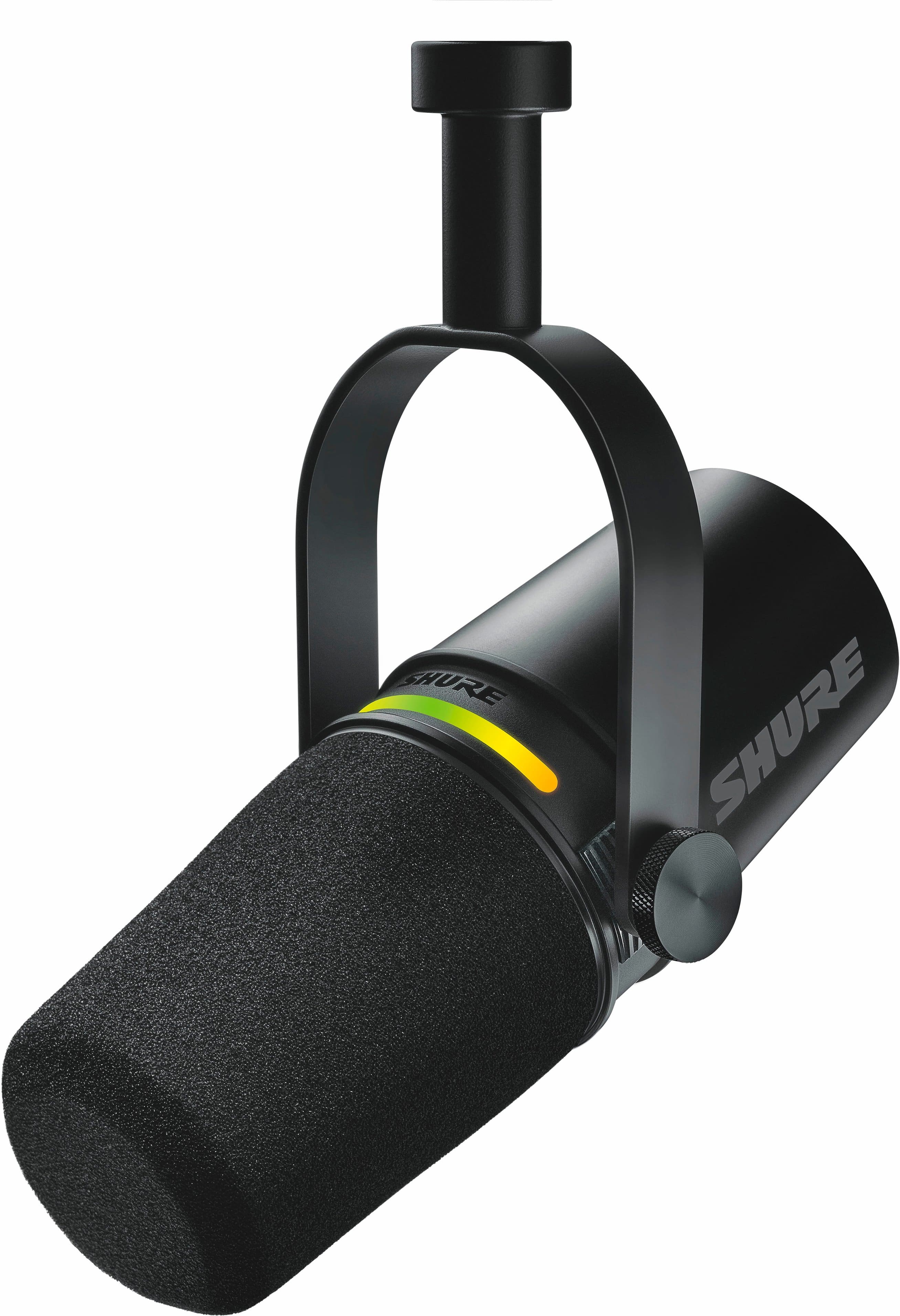 Shure - MV7+ Podcast Microphone - USB-C & XLR Outputs for Podcasting, Live Streaming, Music Recording & Youtube Content - Black