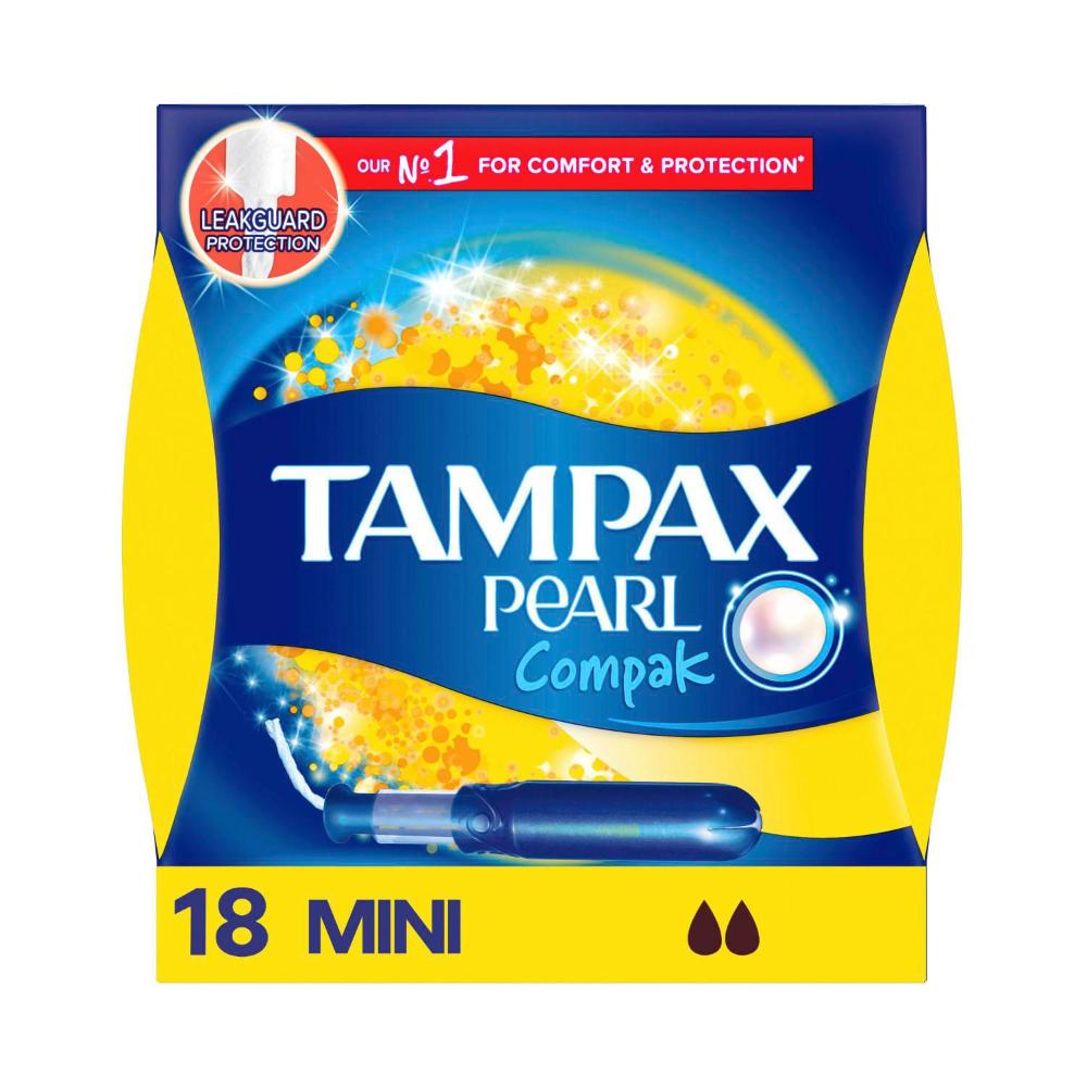 Tampax Pearl Compak Tampons Regular 18 Pack