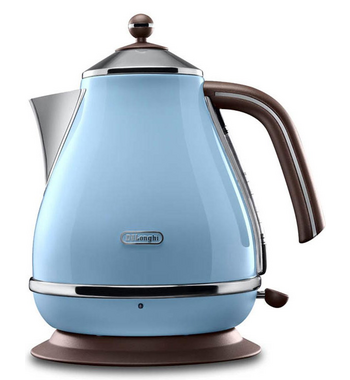 Citi Card off | Delonghi Icona Vintage KBOV2000.AZ Electric Kettle 1L - Sky Blue