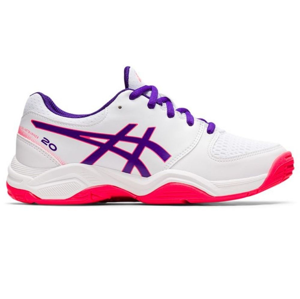 Kids ASICS Gel Netburner 20 GS White/Gentry Purple 104 / 4