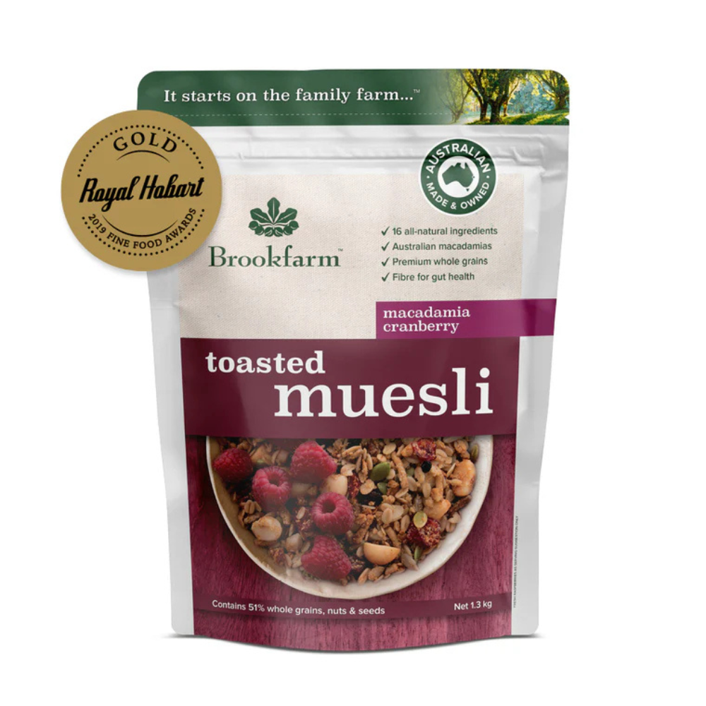 Brookfarm Toasted Muesli Cranberry Macadamia / 50g